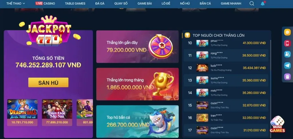 Hình ảnh đa dạng các loại slot game tại 88 Nổ Hũ